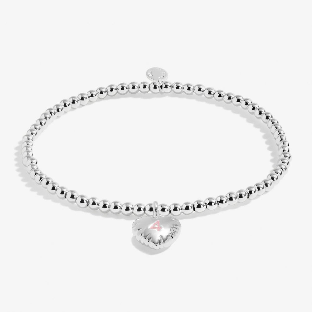 Children's Confetti A Little 4th Birthday Silver Plated Bracelet C840