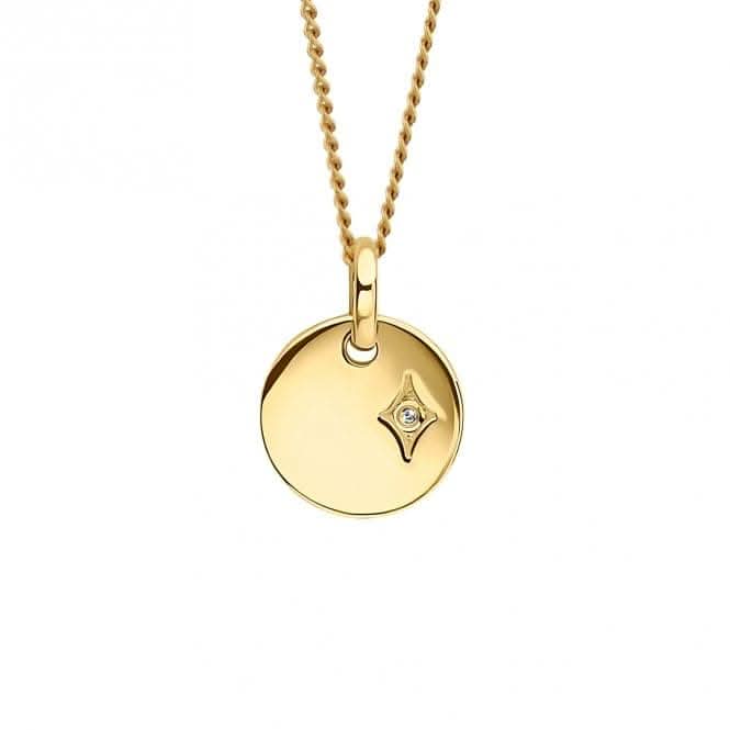 Children's Gold Plated Round Diamond Star Pendant P5362X