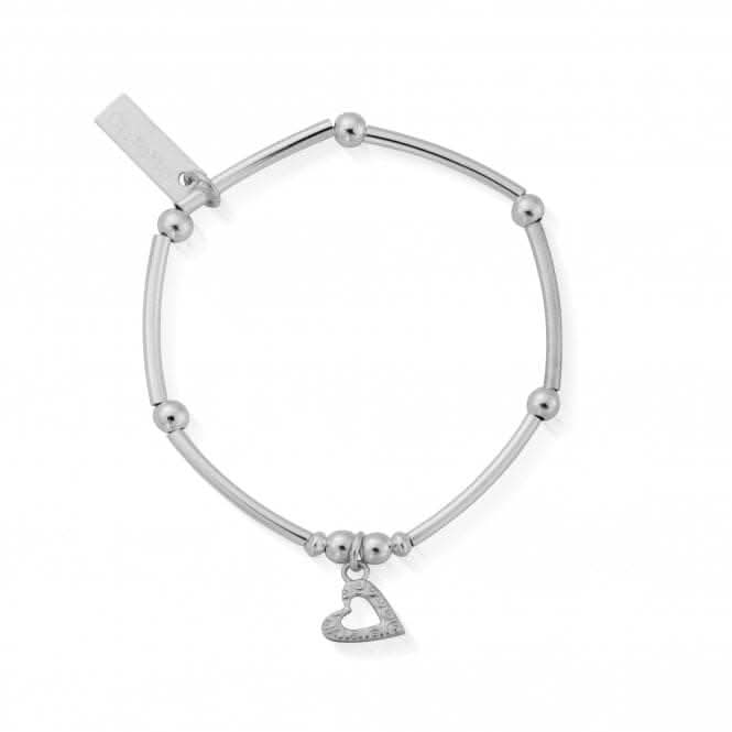 Children's Mini Noodle Ball Patterned Heart Bracelet CSBMNB399