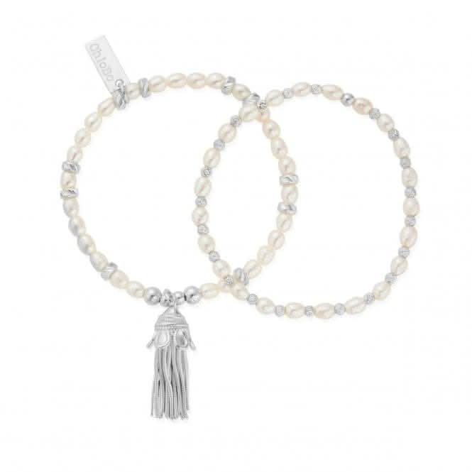 Children's Pearl Love And Protection Bracelet Set CSBRP337