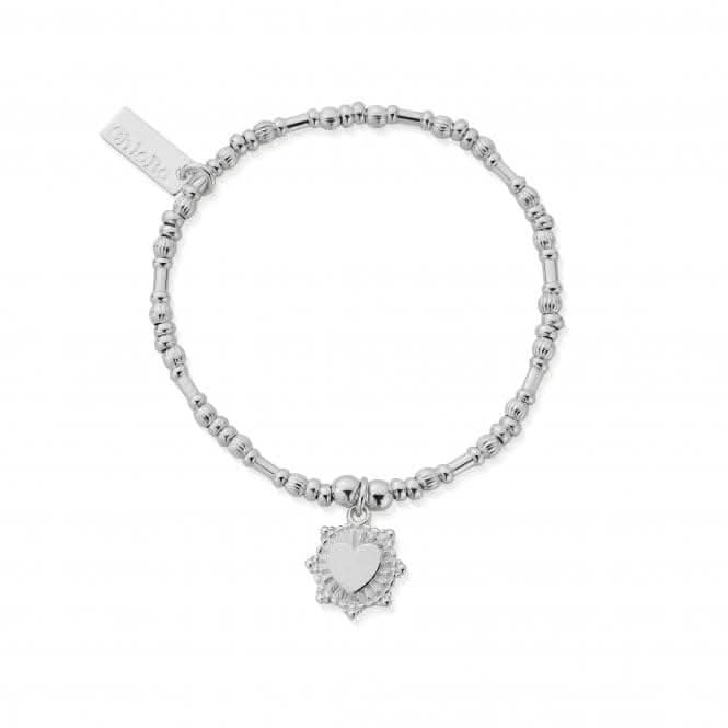 Children's Personalised Pumpkin Raised Heart Bracelet PCSBPUMP3256