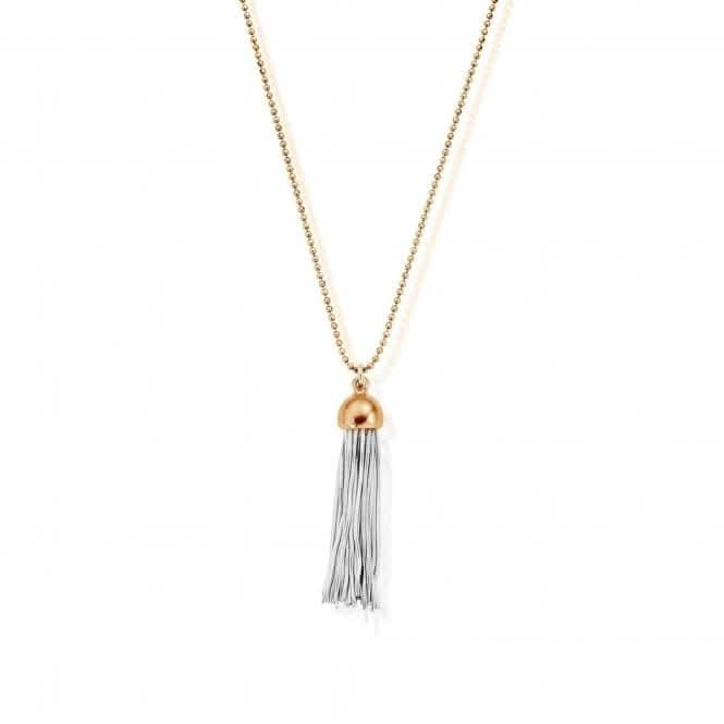 ChloBo Diamond Cut Chain With Gold Capped Tassel Pendant L2 GCDC2944