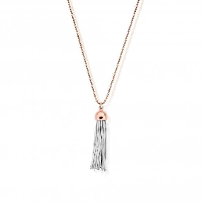 ChloBo Diamond Cut Chain With Rose Capped Tassel Pendant L2 RCDC2937