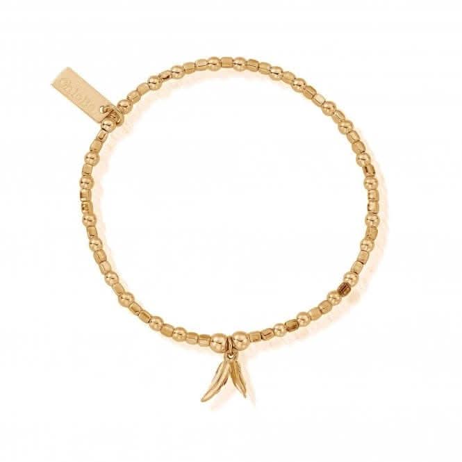 ChloBo Gold Double Feather Bracelet GBCFB1096ChloBoGBCFB1096