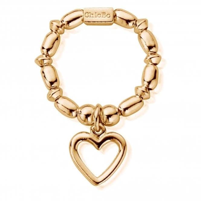 ChloBo Mini Rice Open Heart Ring