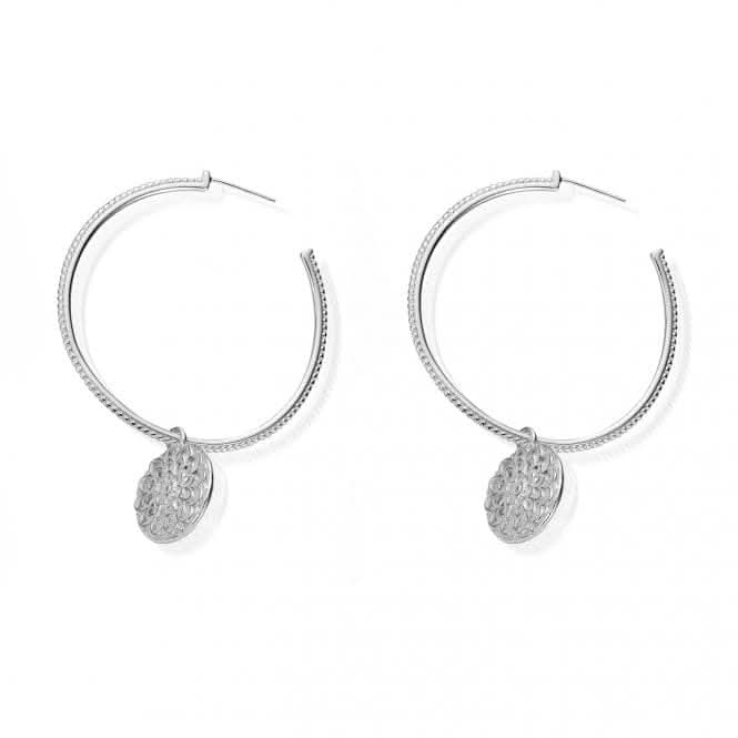 ChloBo Moon Flower Hoop Earrings SEH659
