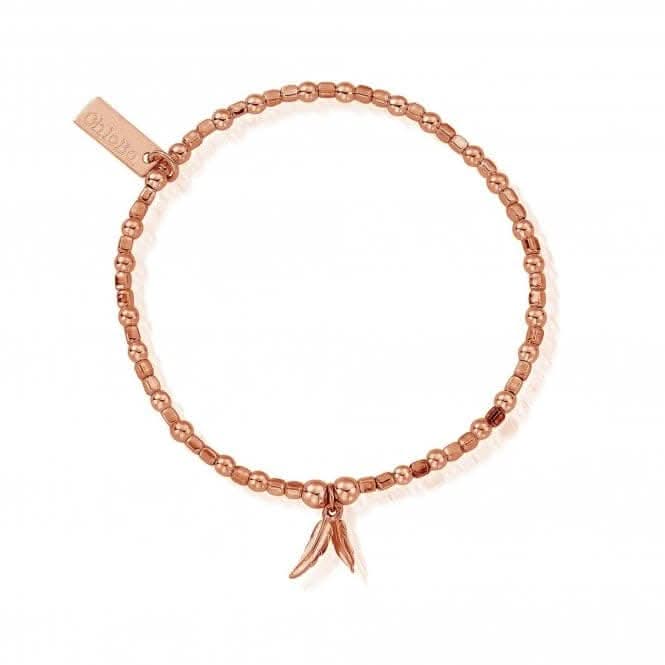 ChloBo Rose Gold Double Feather Bracelet RBCFB585
