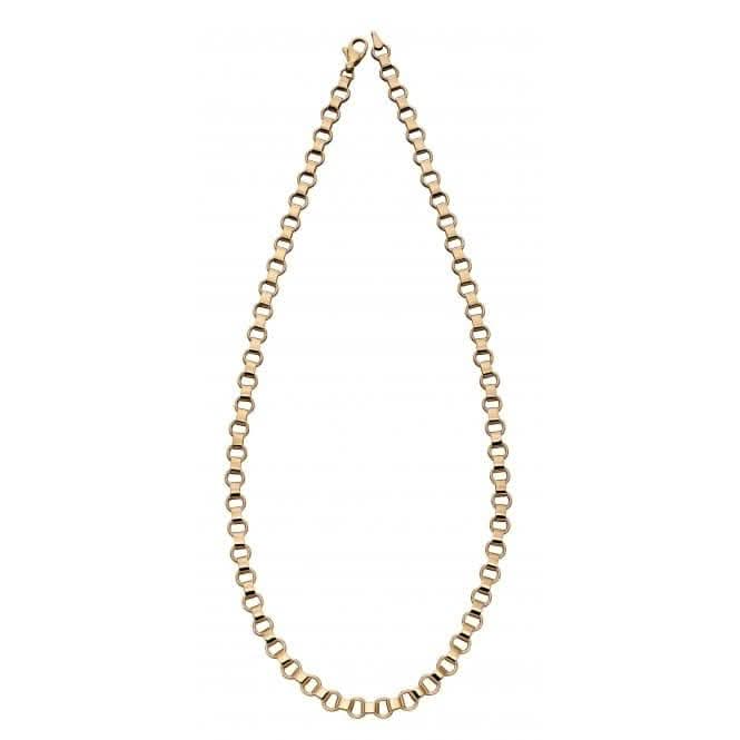 Circle Bar Yellow Gold 46.5cm Necklace GN331