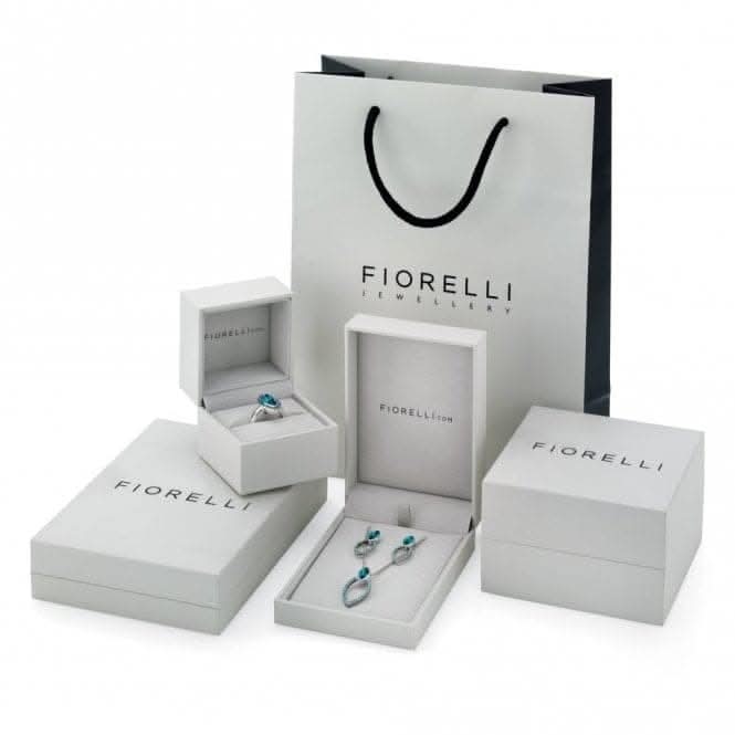 Fiorelli Silver Drop Circle Purple CZ Pendant P4654M