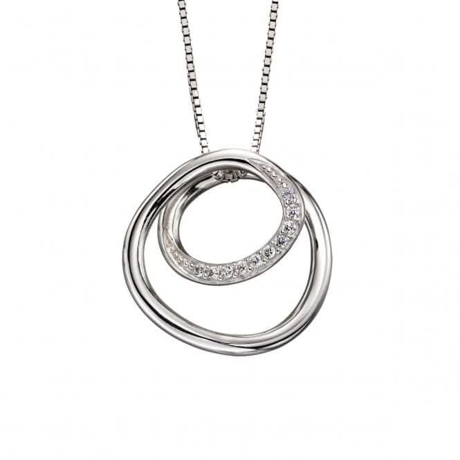 Fiorelli Silver Circle Spiral Pendant P4655C