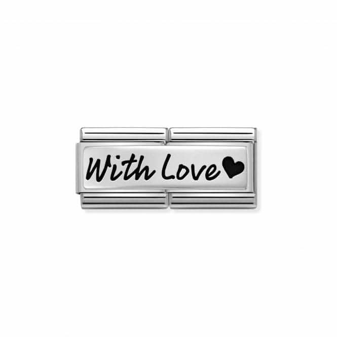 Classic Double Engraved Steel Silver Custom Love Link 330710/29