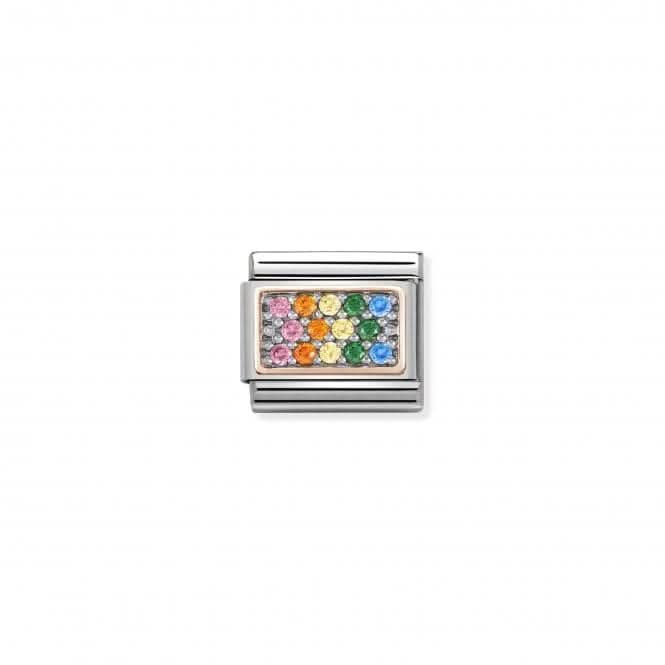 Classic Rose Gold Rainbow Link 430313/09