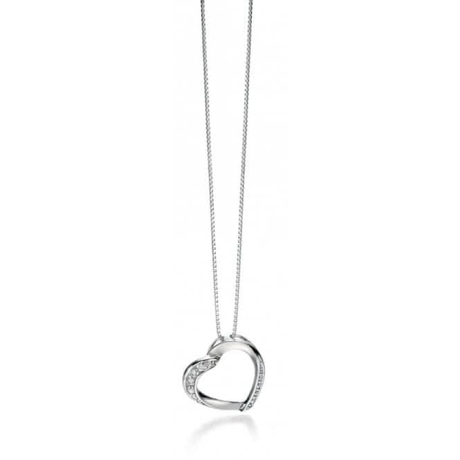 Fiorelli Silver Ribbon Heart Pendant P4324C