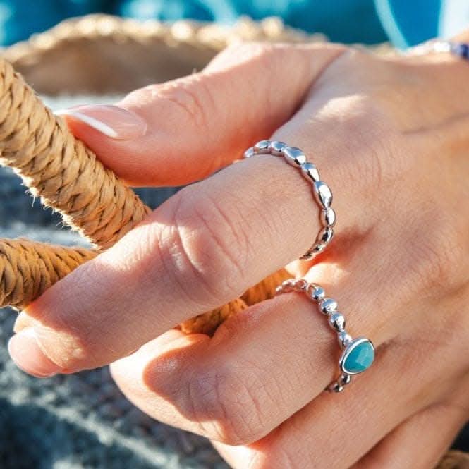 Coast Pebble Azure Gemstone Ring 10172MG