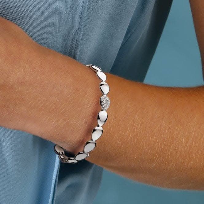 Coast Pebble Glisten Zirconia Hinged Bangle 70187CZ