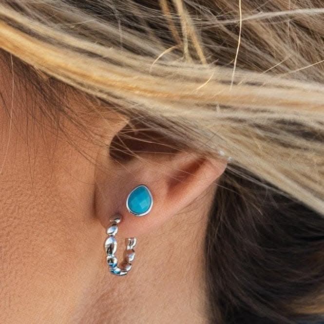 Coast Pebble Ridge Midi Hoop Stud Earrings 60171RP