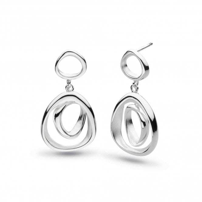 Coast Shore Sandblast Double Link Drop Earrings 60055SRP