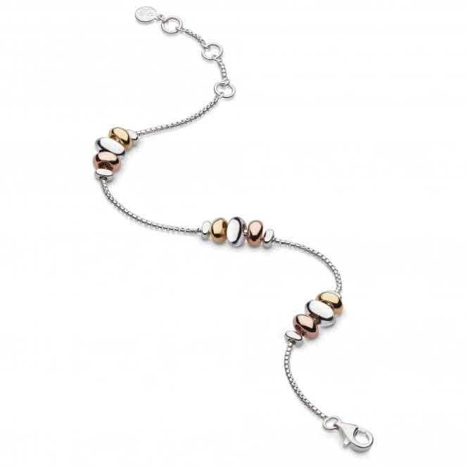 Coast Tumble Golden RP/GD/RG 7.5" Station Bracelet 70194RGRP