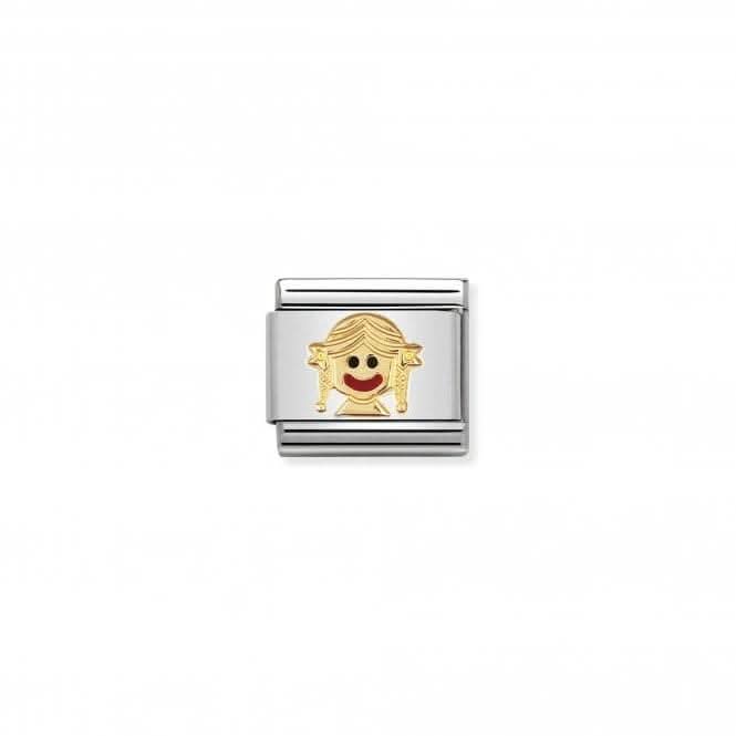Composable Clasic Fun Enamel Gold Baby Girl Link 030209/37