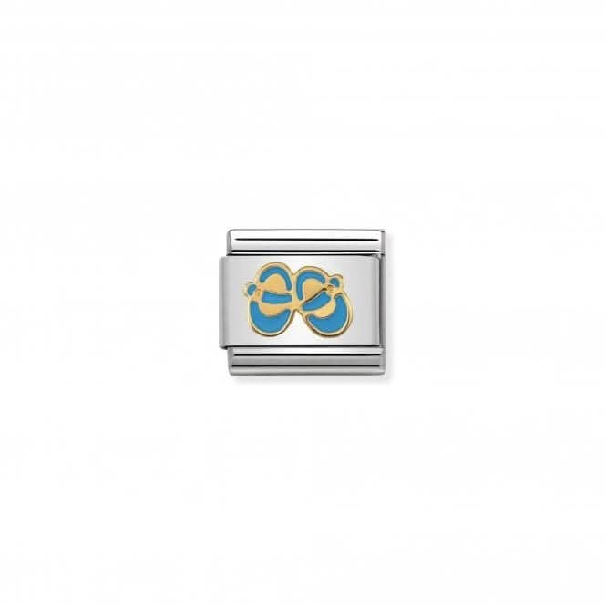 Composable Classic Daily Life Gold Light Blue Baby Shoes Link 030242/38