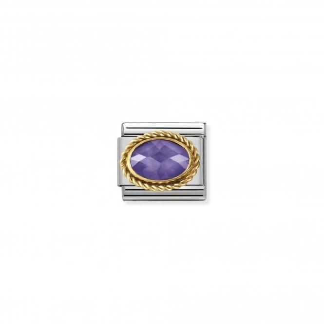 Composable Classic Faceted Zirconia Gold Purple Link 030602/001