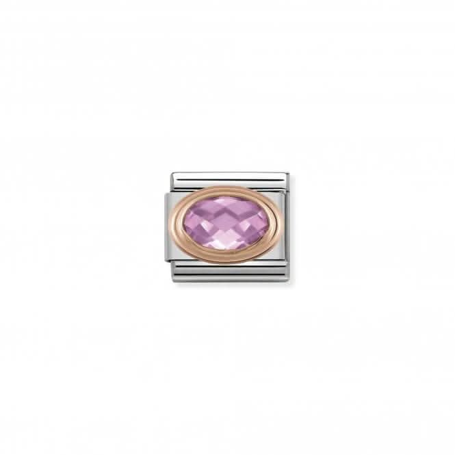 Composable Classic Faceted Zirconia Rose Gold Pink Link 430601/003