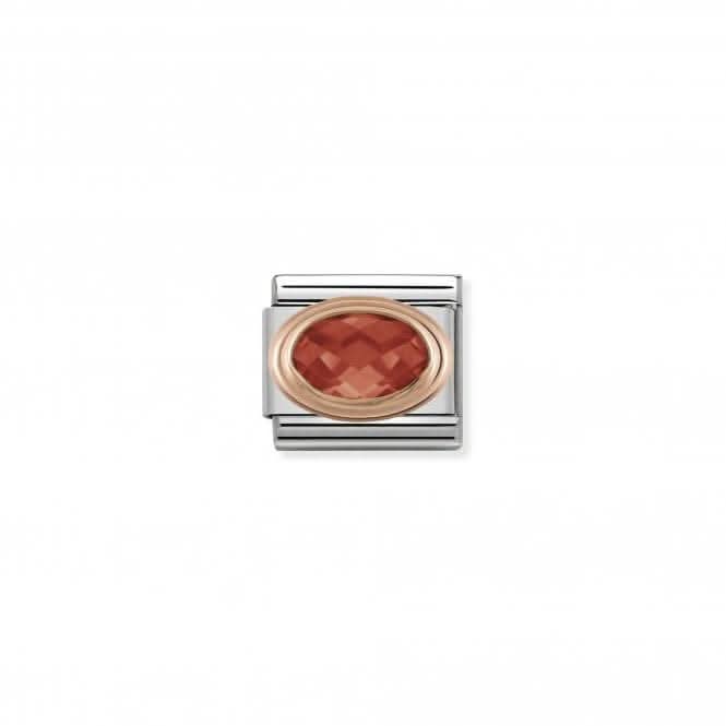 Composable Classic Faceted Zirconia Rose Gold Red Link 430601/005