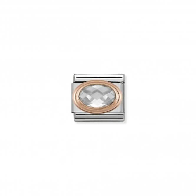 Composable Classic Faceted Zirconia Rose Gold White Link 430601/010