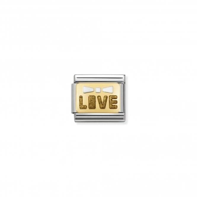 Composable Classic Gold Bow Black Gold Love Link 030280/47
