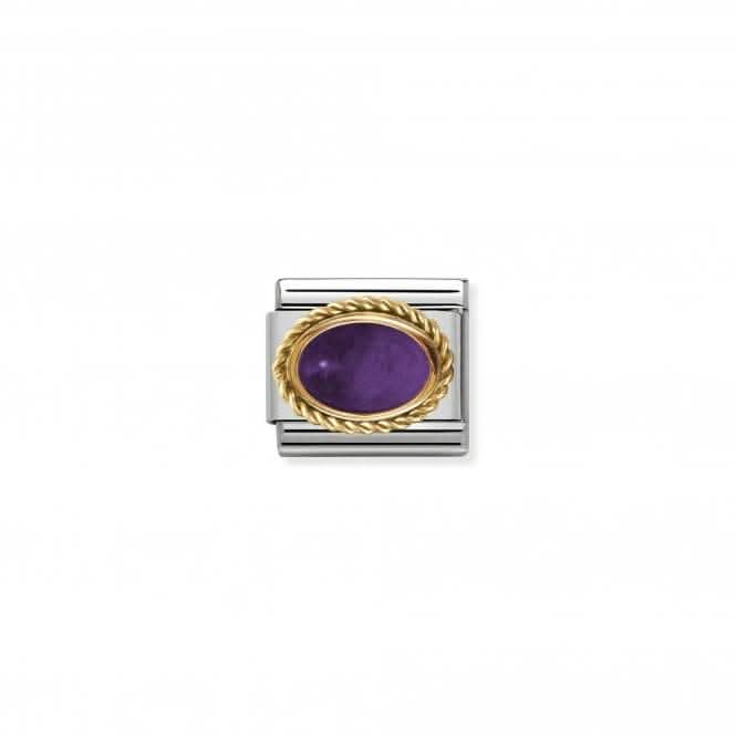 Composable Classic Gold Setting Amethyst Link 030508/02