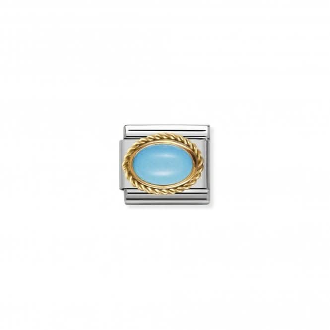 Composable Classic Gold Setting Turquoise Link 030507/06