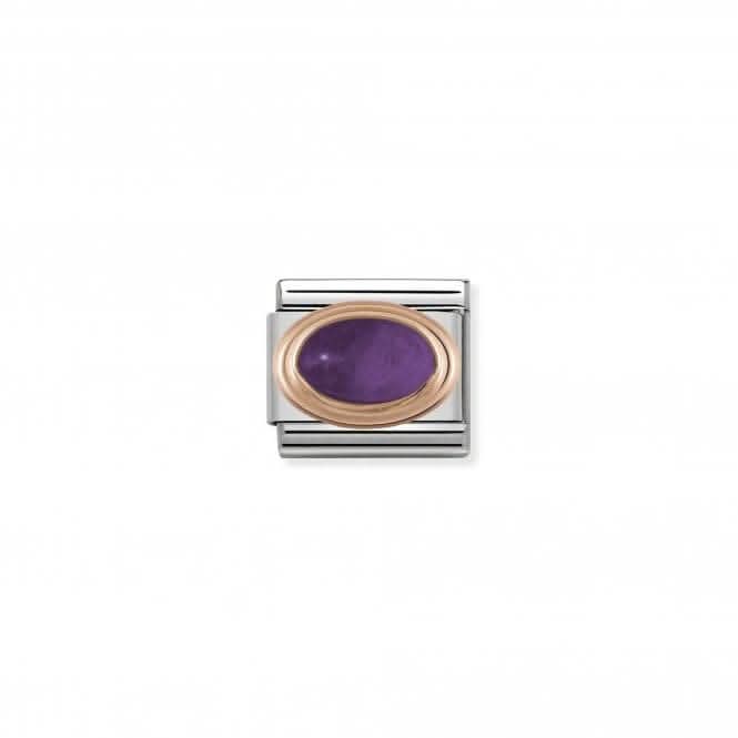 Composable Classic Oval Rose Gold Amethyst Link 430502/02