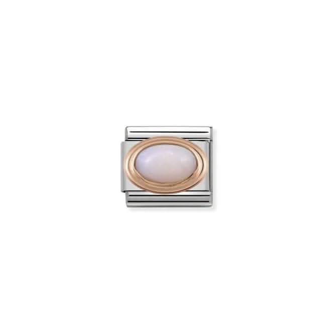 Composable Classic Oval Rose Gold Pink Opal Link 430501/22
