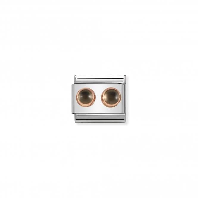 Composable Classic Stone Rose Gold Smoky Quartz Link 430506/29