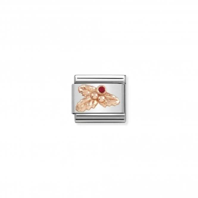 Composable Classic Symbols Steel Rose Gold Holly Red Link 430305/22