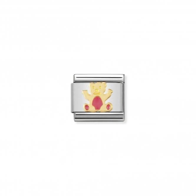 Composable Classic Enamel Gold Light Pink Bear Link 030212/32