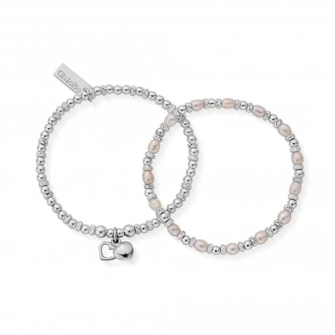 Confetti Falls Silver Forever Love Pearl 18cm Set SBSETFOREVER18