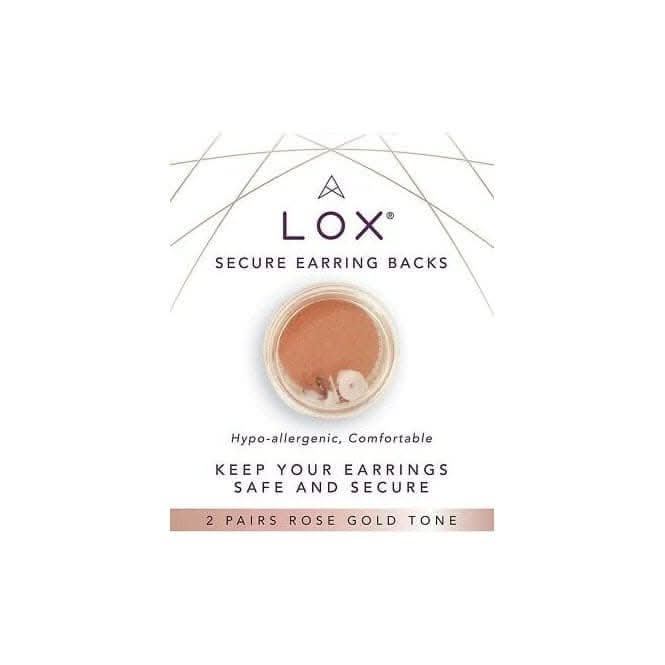 Connoisseurs Rose Gold-tone Secure Earring Backs LOX 2RGDP