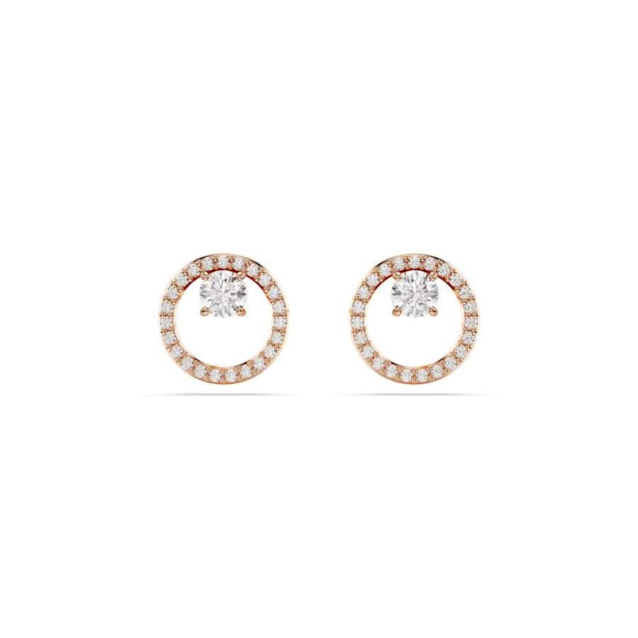 Constella Rose Gold Tone Stud Earrings 5692263Swarovski5692263
