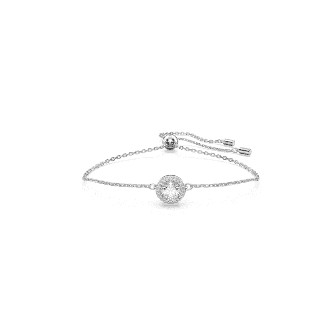 Constella Round Cut Pavé White Rhodium Plated Bracelet 5636266