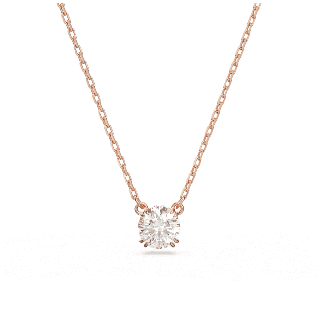 Constella Round Cut White Rose Gold-tone Plated Pendant 5636710