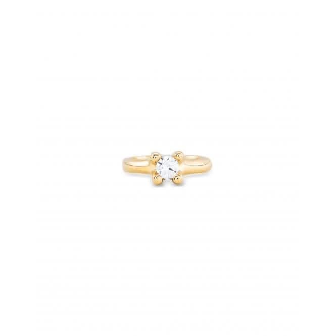 Cosmos 18k Gold Plated White Zirconia Ring ANI0804BLNORO