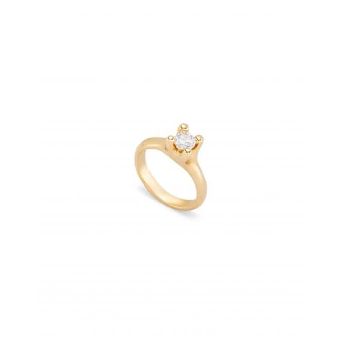Cosmos 18k Gold Plated White Zirconia Ring ANI0804BLNORO