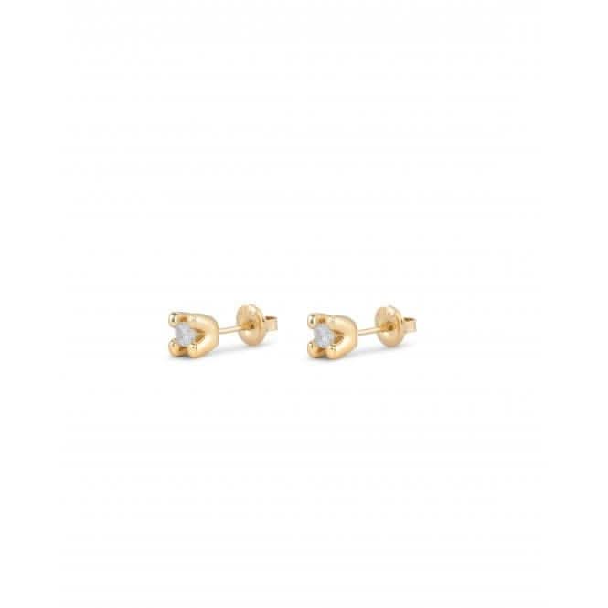 Cosmos 18k Gold-Plated White Zirconia Stud Earrings PEN0951BLNORO0U