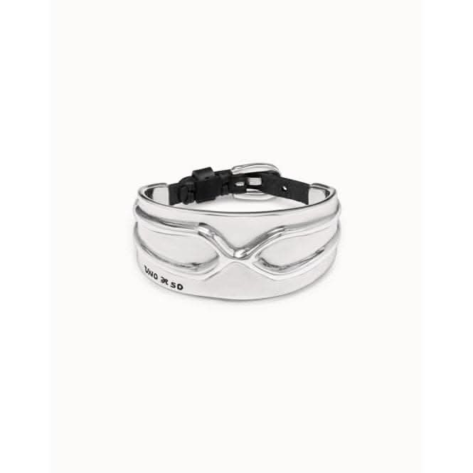 Crossed Silver Metal BraceletUNOde50PUL2252NGRMTL0M