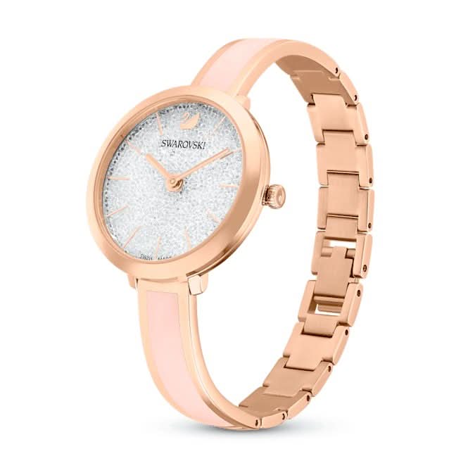 Crystalline Delight Metal Pink Rose Gold-tone Finish Watch 5642221