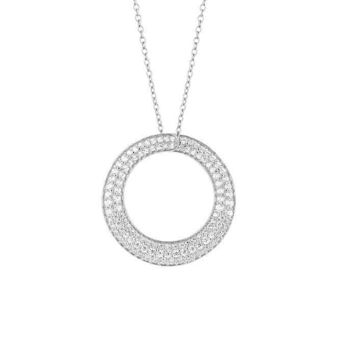 Curly Zirconia Hoop Necklace N4498