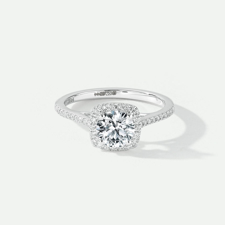 Cynthia | 18ct White Gold 1.20ct tw Lab Grown Diamond Halo Ring