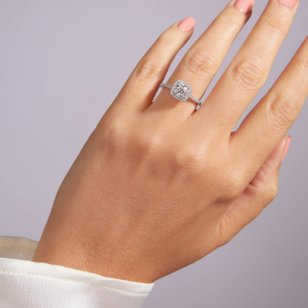 Cynthia | 18ct White Gold 1.20ct tw Lab Grown Diamond Halo Ring
