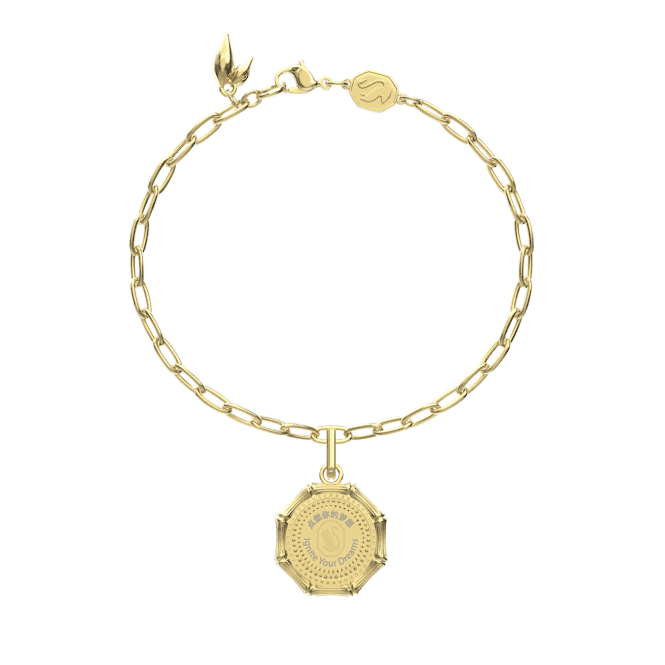 Dellium Charm Bamboo Green Gold - tone Plated Bracelet 5645386Swarovski5645386
